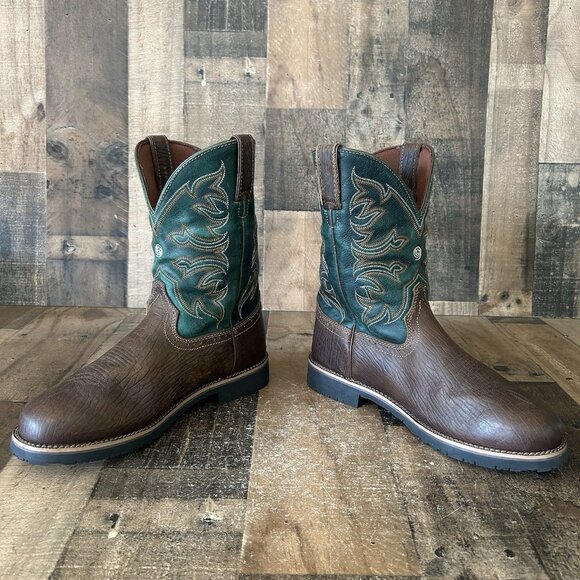 Justin GS9070 George Strait Waterproof Western Cowboy Boots Mens 10 EE - Picture 10 of 12